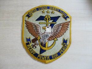 【送料無料】アメリカ海軍UNITED STATES SEVENTH FLEET第7艦隊パッチ横振り刺繍ワッペン/イーグル白頭鷲patchネイビーNAVY米海軍USN M5