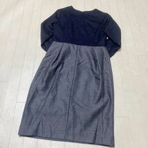 3626☆ Demi-Luxe BEAMS ビームス トップス ワンピース 長袖ワンピース カジュアル レディース 36 ブラック グレー_画像2