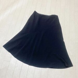 3632* NATURAL BEAUTY BASIC Natural Beauty bottoms flair skirt casual lady's M black plain 