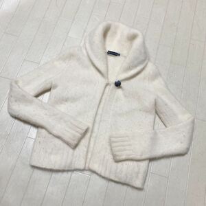 3637☆ RALPH LAUREN ラルフローレン ニット カーディガン ショールカラー カジュアル レディース M ホワイト