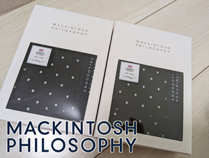 ◆新品 MACKINTOSH PHILOSOPHY マッキントッシュ フィロソフィー ボクサーパンツ 2枚セット メンズ L スタードット柄 ネイビー 定価7,040円