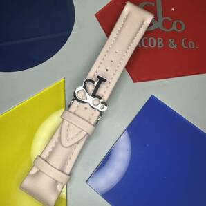 【新品未使用】jacob&co ジェイコブ　ベルト　47mm ピンク　ファイブタイムゾーン　時計ベルト