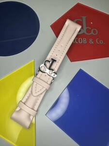 [ new goods unused ]jacob&co Jacob belt 47mm pink five time zone clock belt 