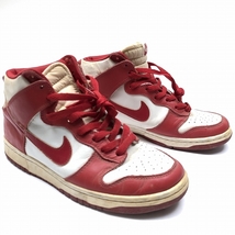 ○NIKE DUNK 裏ダンク 99年製 26cm US8 ハイカット 赤×白 I24-60_画像2