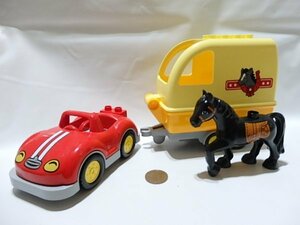 #2069 Lego Duplo транспортное средство животное машина прицеп лошадь #... прицеп блок детали кукла fig