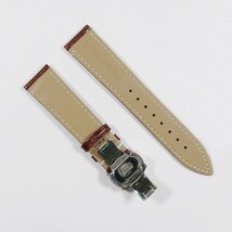 Swatch×OMEGA スウォッチ×オメガ 対応レザーベルト（クロコ型押し） 茶/白 Ｄバックル付き_画像4