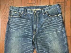 リーバイス Ｌｅｖｉ’ｓ ５０２ ｗ４２ ひげ落ち ブルー ジーンズ ビッグサイズ 大きい 縦落ち 解れ ユーズド加工 デニム ストレート