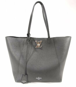 LOUIS VUITTON Louis * Vuitton блокировка mi- бегемот большая сумка сумка на плечо машина f кожа чёрный черный M42291