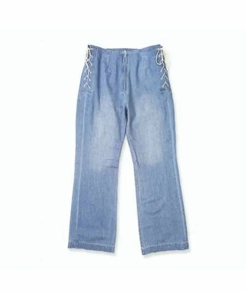 【最終値下げ】lace up denim pents レースアップデニムパンツ