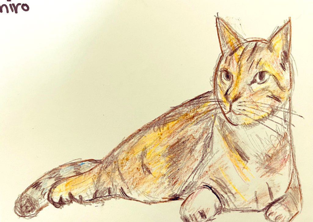 El artista Hiro CI quiere ser un gato., Cuadro, acuarela, Cuadros de animales