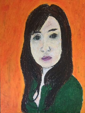 Artist Hiro C Original Hard Promise, Painting, Oil painting, Portraits