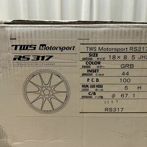 TWS RS317 18インチ pcd100 5穴 8.5J ET44 1本の画像3