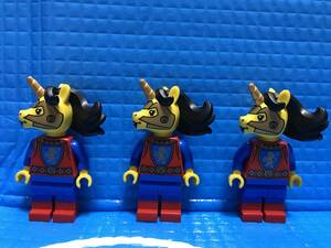 LEGO レゴ☆ミニフィギュア ユニコーン 騎士 3体セット☆未使用☆ミニフィグ☆ナイト、城、キャッスル、ライオン