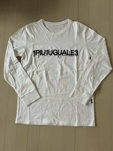 1PIU1UGUALE3 DOUBLE LOGO L/S CREW Tクルーネック ロンT ホワイト AKM junhashimoto wjk