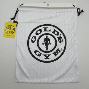 ゴールドジム GOLDGYM 白色　ホワイト　巾着　トレーニング用具入れ