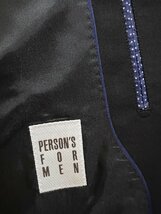 未使用 PERSON'S FOR MEN ストレッチ スタイリッシュ スーツ 黒無地 A5 PER81S2B-91 ブラック パーソンズ_画像5