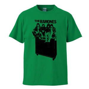 【XLサイズ Tシャツ】RAMONES ラモーンズ パンク NEWYORK PUNK LP CD レコード 70s マーシャル 甲本ヒロト クロマニヨンズ グリーン
