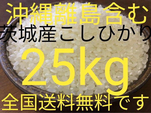 茨城産こしひかり　25kg 送料無料です