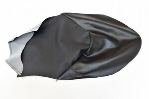 縫製済 シート 表皮 FTR223 ディンプルと黒 立体縫製 シートレザー 生地 seat leather 3Dsewing HONDA cover Dimple black 2tones
