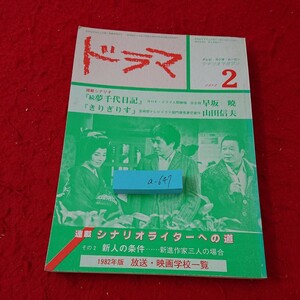 a-647 ドラマ 「続夢千代日記」早坂暁 「きりぎりす」山田信夫 シナリオライターへの道 など 1982年発行 2月号 映人社※6 