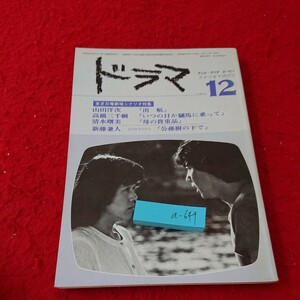 a-649 ドラマ 東芝日曜劇場シナリオ特集 山田洋次「出航」 高橋三千綱「いつの日か驢馬に乗って」など 1981年発行 12月号 映人社※6 