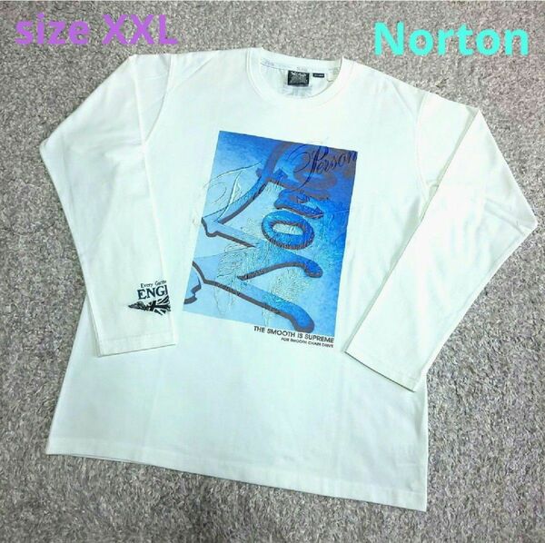 Norton 刺繍 ロンTシャツ XXL 大きいサイズ