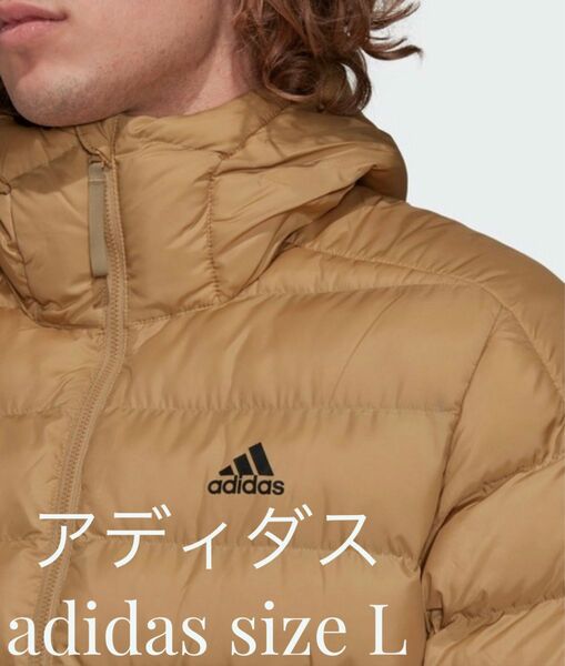 ラスト1着adidas フード付きダウンジャケット sizeL