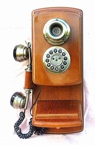 Wood Wail Telehone HT-00 telephone public telephone antique retro ornament used beautiful goods wooden stylish operation OK