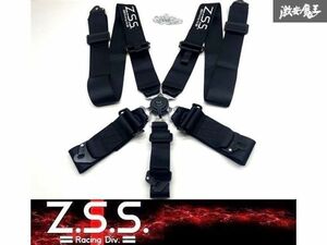 ☆Z.S.S. シートベルト Racing Harness 5点式 3インチ レーシングハーネス ブラック 汎用 黒 カムロック 新品! 在庫有り! 即納! ZSS