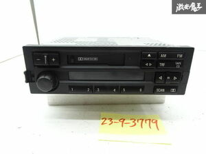 【実働】BMW 純正 E36 3シリーズ 左ハンドル カセット テープ プレーヤー デッキ ラジオ AM FM オーディオ C33 DIN JAPAN 1DIN 棚A-3-3