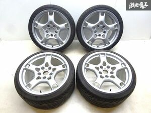 ●ポルシェ 純正 997 911 カレラ4S 19インチ 8J +57 11J +51 PCD 130 5H シルバー 4本 フロントのみ BBS RD209 タイヤ付 棚K-5