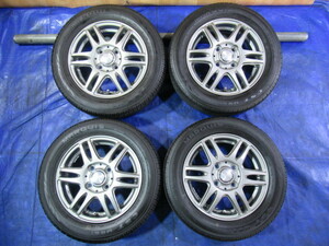 激安即決！美品 LAYCEA 13-4B 4H/100 ET42 ＋ MARQUIS 155/65R13 2022/2023年製 ワゴンR ラパン アルト セルボ パレット ミラ T007393