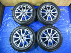 激安即決！Exceeder 15-5.5J 4H/100 ET43 + 175/60R15 中古4本！ｂB キューブ マーチ パッソ ヴィッツ スイフト アクア フィット！T007461