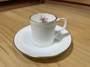 M1Y ◎265 【CROWN STAFFORDSHIRE】 クラウンロイヤルスタッフォードシャー デミタスカップ カップ＆ソーサー 英国製 未使用経年品