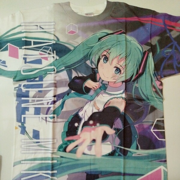 初音ミク 三井住友カード マスターカード ポイント交換景品 限定 特典 非売品 フルグラフィックTシャツ ホワイト Lサイズ 萩pote 未使用品