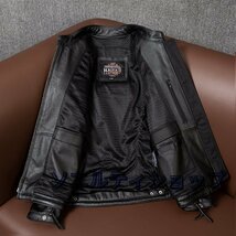 レザージャケット メンズ ハレージャケット　バイクジャケット　秋冬　ライダース 牛革 本革革ジャン S～5XL_画像2