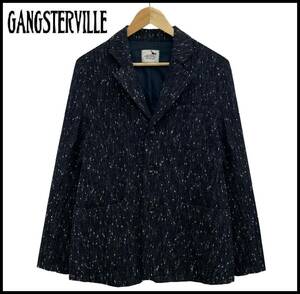 ★美品★ GANGSTERVILLE ギャングスタービル 17AW THE PARLOR Jacket カスリ 絣 ネップ 加工 ウール テーラード ジャケット S GLADHAND