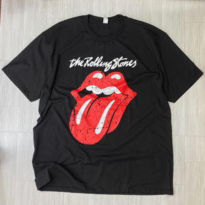 ロサンゼルス発 【2XL】 TheRollingStones ローリングストーンズ 半袖 ヘビーウェイト Tシャツ 黒 バンドT 英国 ロックバンド USA規格