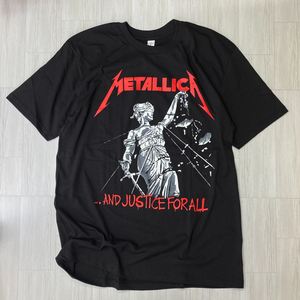 ロサンゼルス発 【L】 Metallica メタリカ Justice For All 半袖 ヘビーウェイト Tシャツ 黒 バンドT ヘヴィメタルバンド USA規格