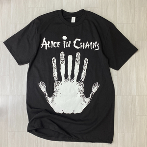 ロサンゼルス発 【S】 AliceinChains アリスインチェインズ 半袖 ヘビーウェイト Tシャツ 黒 バンドT ロックバンド USA規格 アリチェン