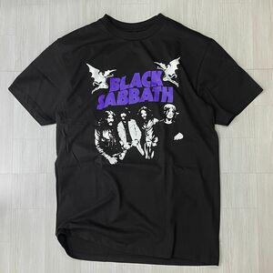 ロサンゼルス発 【L】 BlackSabbath ブラックサバス 半袖 ヘビーウェイト Tシャツ 黒 バンドT ロックバンド イングランド USA規格