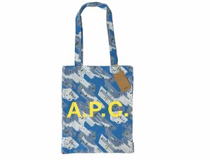 A.P.C. (アーペーセー) Tote Lou BLEU トートバッグ コットン COFBY M61442 IAA ブルー 水色系 ウィメンズ/078