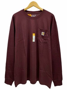 Carhartt (カーハート) Workwear LS Pocket T-Shirt ロンT 長袖Tシャツ K126 エンジ PORT L メンズ /036
