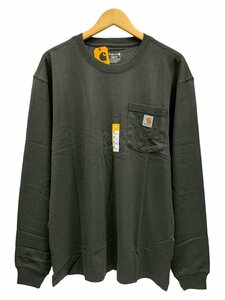 Carhartt (カーハート) Workwear LS Pocket T-Shirt ロンT 長袖Tシャツ K126 ダークグリーン PEAT M メンズ /036