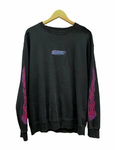 X-LARGE ( XLarge ) FIRE LOGO CREWNECK SWEAT fire - Logo crew neck sweat 101211012015 L black men's /025