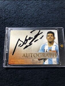 サッカー　サインカード　Sergio Aguero auto autograph セルヒオ・アグエロ　soccer auto