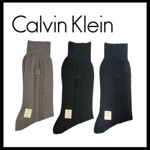 *0 new goods unused Calvin Klein with logo embroidery business socks 3 pairs set 0*