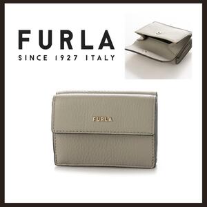 ○★新品 未使用 FURLA バビロン エス 定番コンパクトウォレット グレー○●