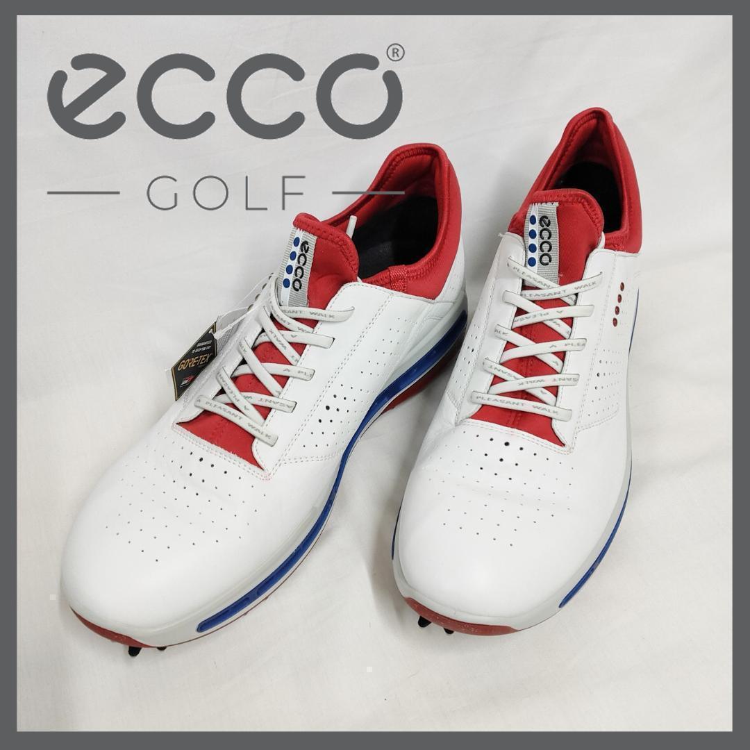 訳有 未使用 ECCO GOLF COOL 定番 ゴルフシューズ 白×赤｜PayPayフリマ