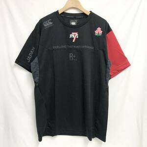 ○★新品未使用　CANTERBURY（カンタベリー）　ラグビー日本代表セブンス ワークアウトTシャツ　XL　ブラック★○